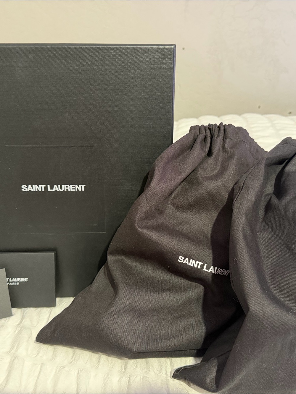 Saint Laurent Black Sculptural YSL Logo Heels - Picture 2 of 3